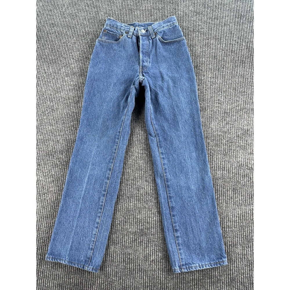 Vintage Levis 26505-0195 Jeans Mens 25x28 Blue Denim Tab Relaxed Button Fly